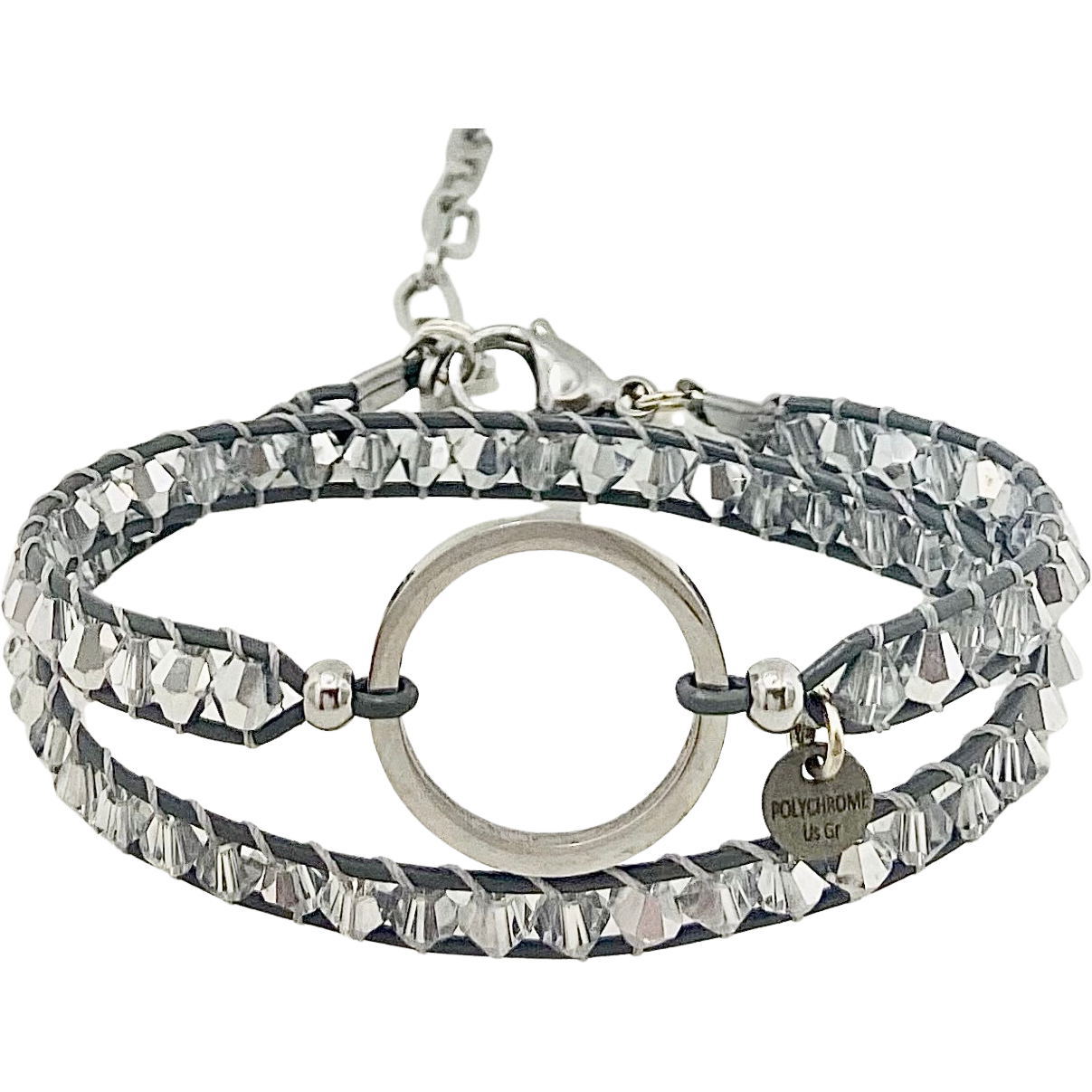 Crystal Eternity - Double Wrap Silver